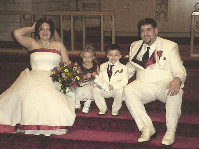 sepia wedding pic